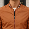Striped Trim Bomber Jacket