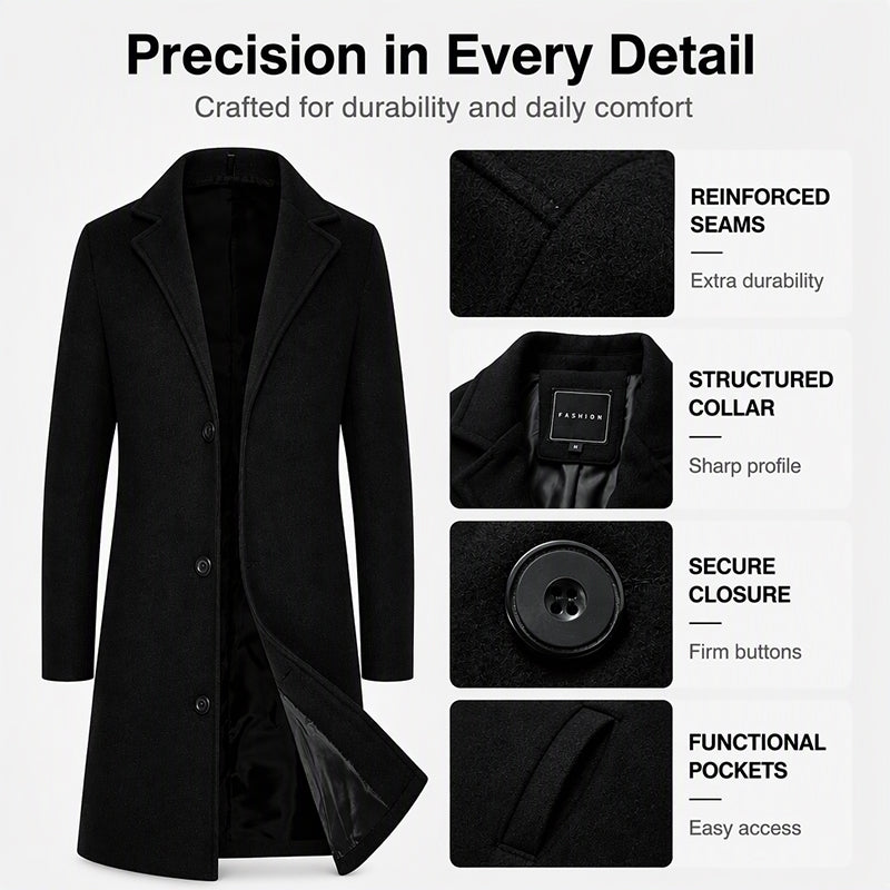Men’s Classic Single-Breasted Solid-Color Jacket — A Timeless Everyday Essential
