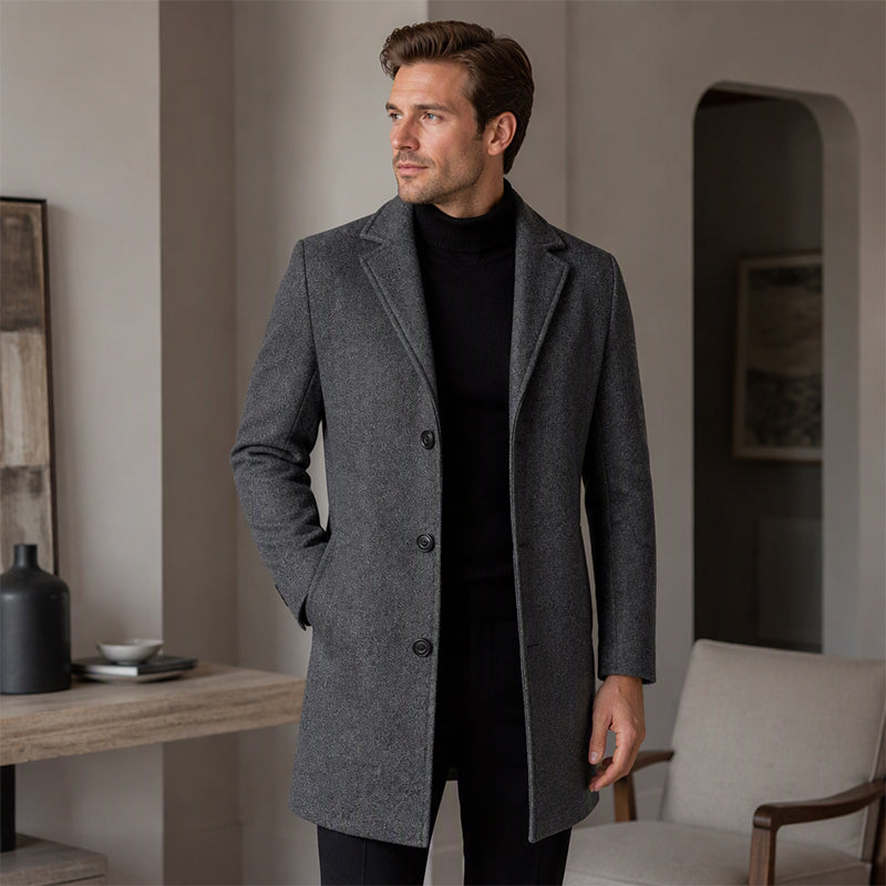 Men’s Classic Single-Breasted Solid-Color Jacket — A Timeless Everyday Essential
