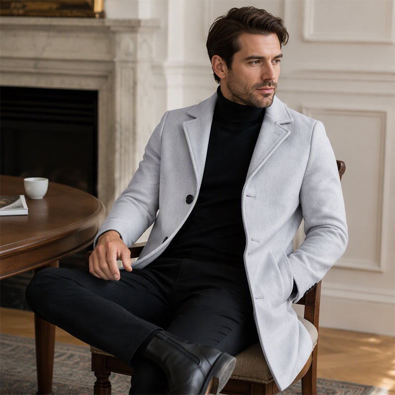 Men’s Classic Single-Breasted Solid-Color Jacket — A Timeless Everyday Essential