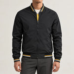 Striped Trim Bomber Jacket