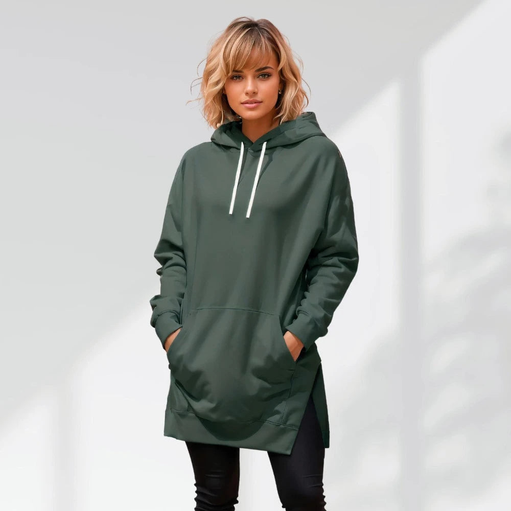 Oversized Cotton Hoodie Dress
