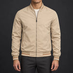 Striped Trim Bomber Jacket