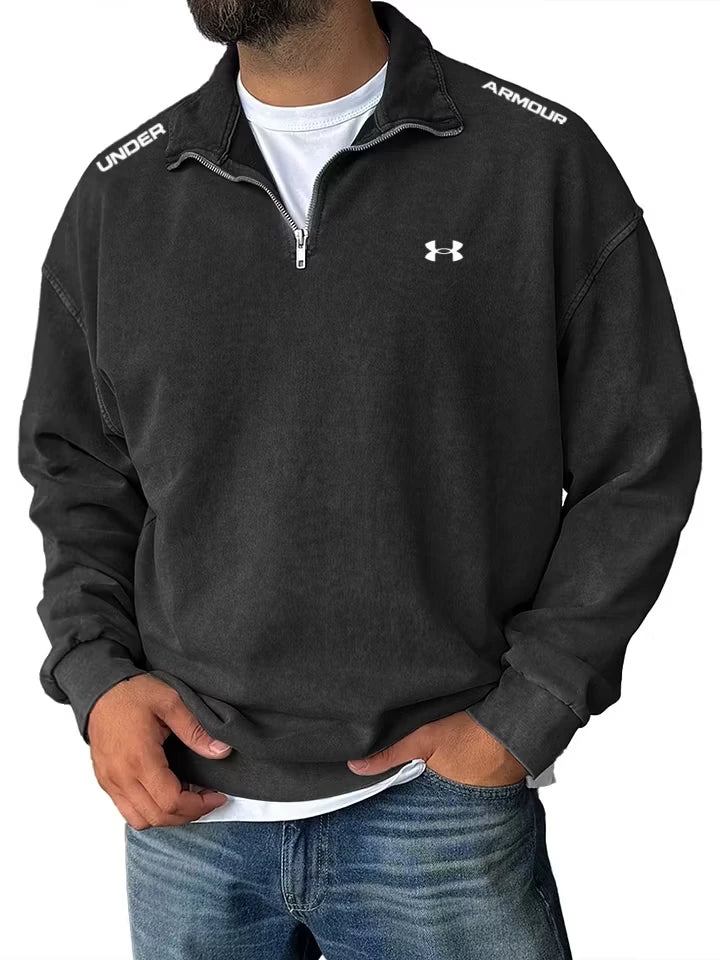 Retro Half-Zip Casual Sweatshirt