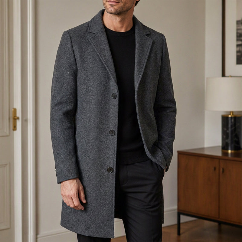 Men’s Classic Single-Breasted Solid-Color Jacket — A Timeless Everyday Essential