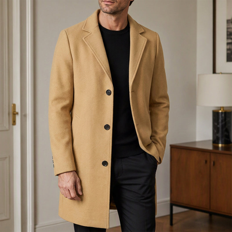Men’s Classic Single-Breasted Solid-Color Jacket — A Timeless Everyday Essential
