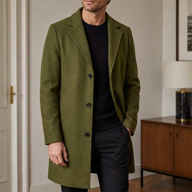 Men’s Classic Single-Breasted Solid-Color Jacket — A Timeless Everyday Essential