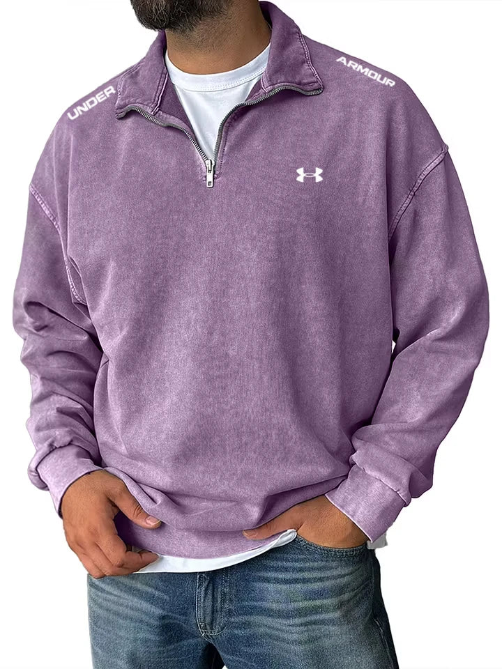 Retro Half-Zip Casual Sweatshirt
