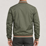Striped Trim Bomber Jacket
