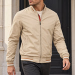Striped Trim Bomber Jacket