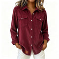 Bestseller🏆 Flap-Pocket Button-Front Top – Soft Ribbed Knit & Timeless Design for Everyday Comfort